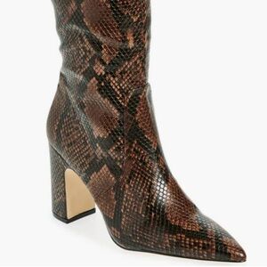 Steve Madden Brown Over the Knee Boots Snakeskin Pattern